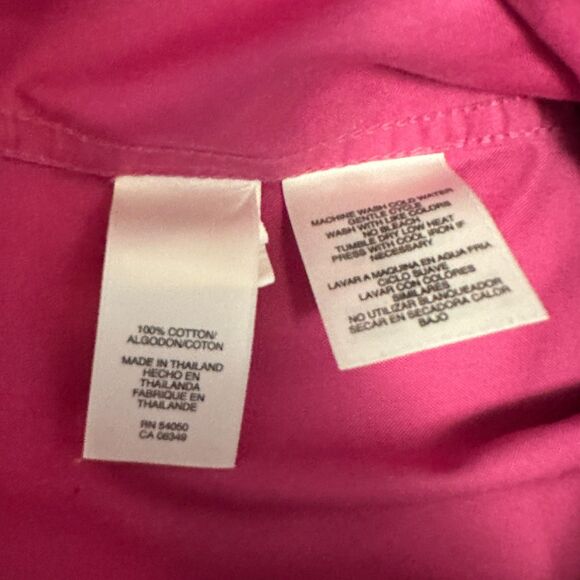 NWT Jones New York Women Tank Top 16W Fuchsia NON IRON Cotton Wing Collar $64 - Picture 7 of 8